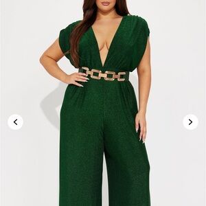 Glitter Green Jumpsuit